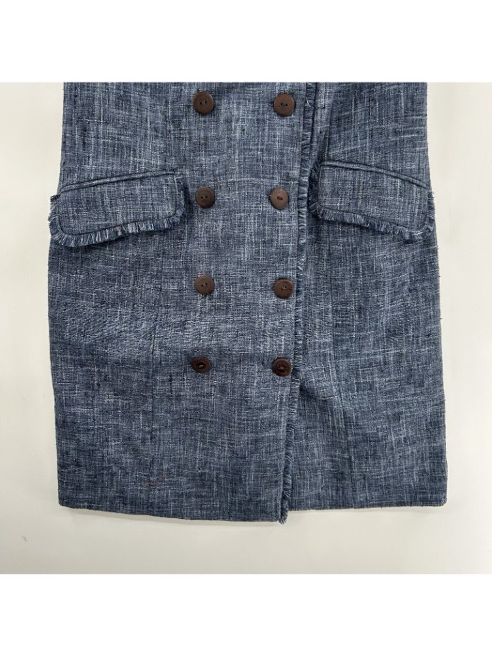 J Mclaughlin Womens Pia Dress Sz 6 Sleeveless Tweed Double Breasted Knee Modest - Picture 14 of 14